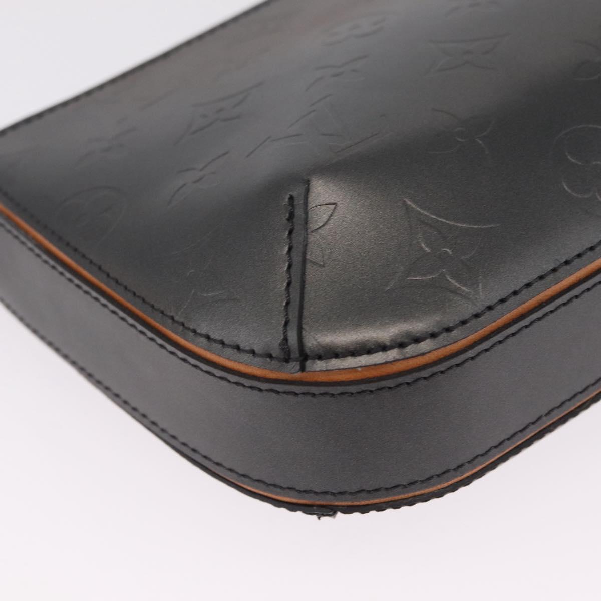 LOUIS VUITTON Monogram Mat Fowler Hand Bag Black M55142 LV Auth 211000V