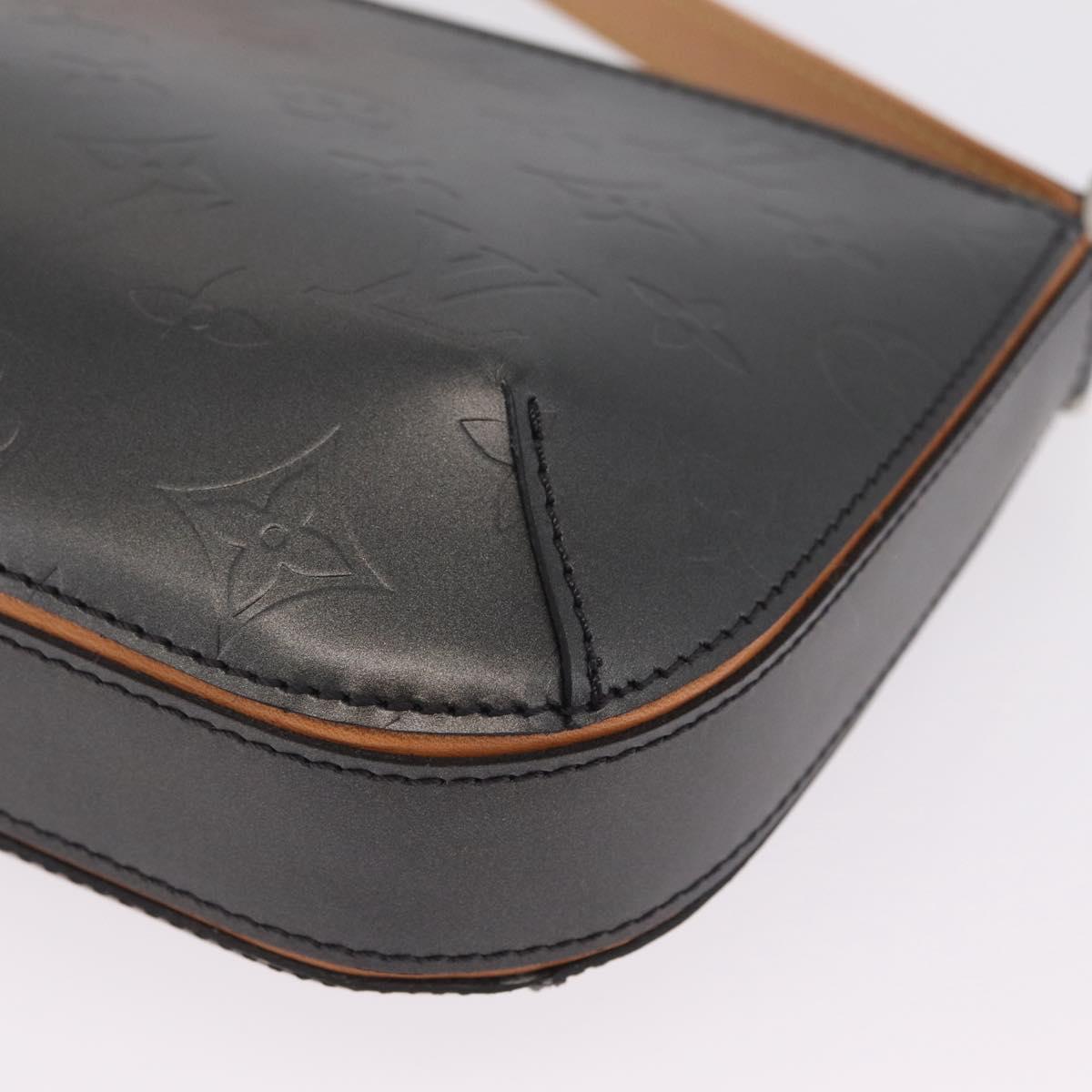 LOUIS VUITTON Monogram Mat Fowler Hand Bag Black M55142 LV Auth 211000V