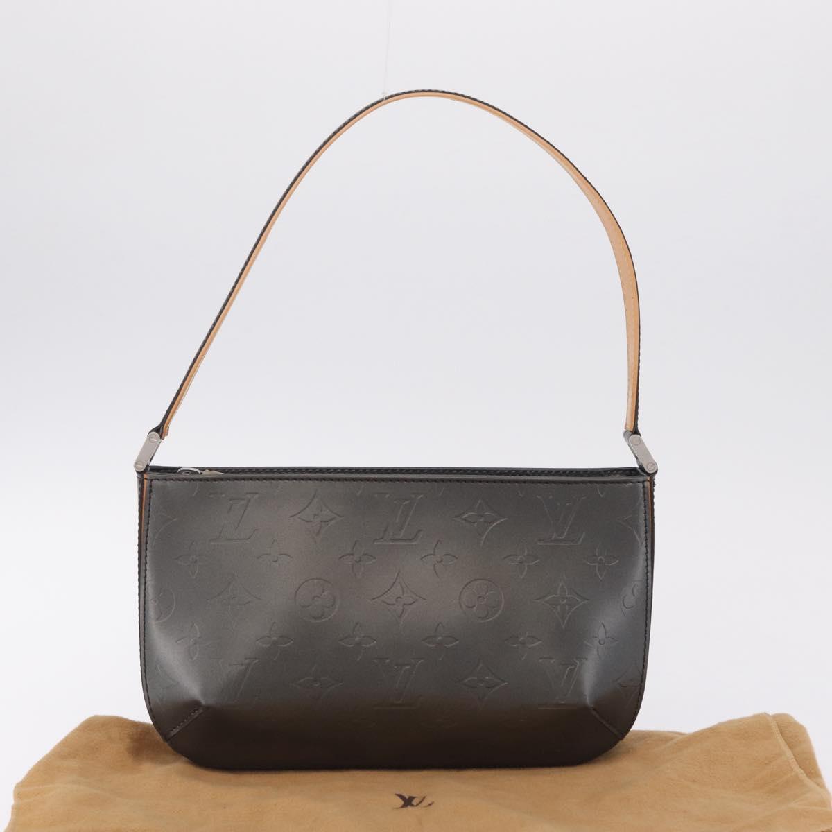 LOUIS VUITTON Monogram Mat Fowler Hand Bag Black M55142 LV Auth 211000V