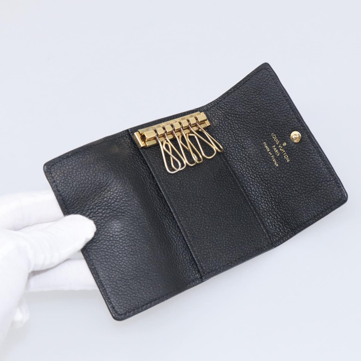LOUIS VUITTON Monogram Empreinte Multicles6 Key Case Black M64421 Auth 211006V
