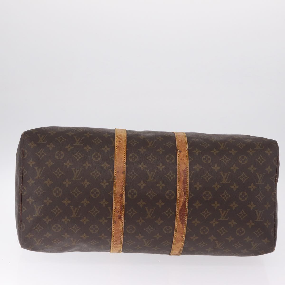 LOUIS VUITTON Monogram Keepall 55 Boston Bag M41424 LV Auth 211007