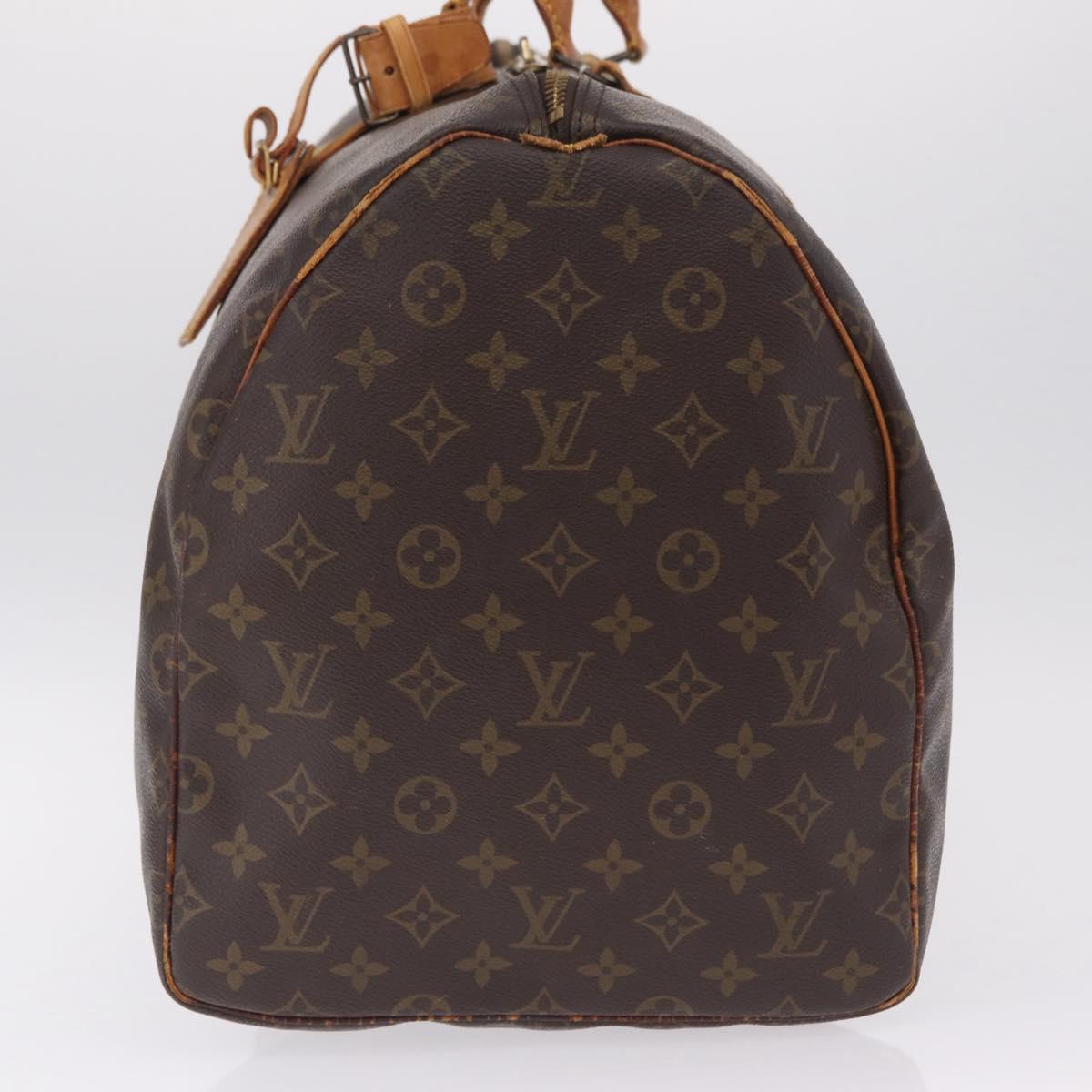 LOUIS VUITTON Monogram Keepall 55 Boston Bag M41424 LV Auth 211007
