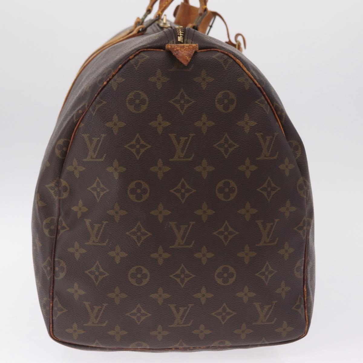 LOUIS VUITTON Monogram Keepall 55 Boston Bag M41424 LV Auth 211007