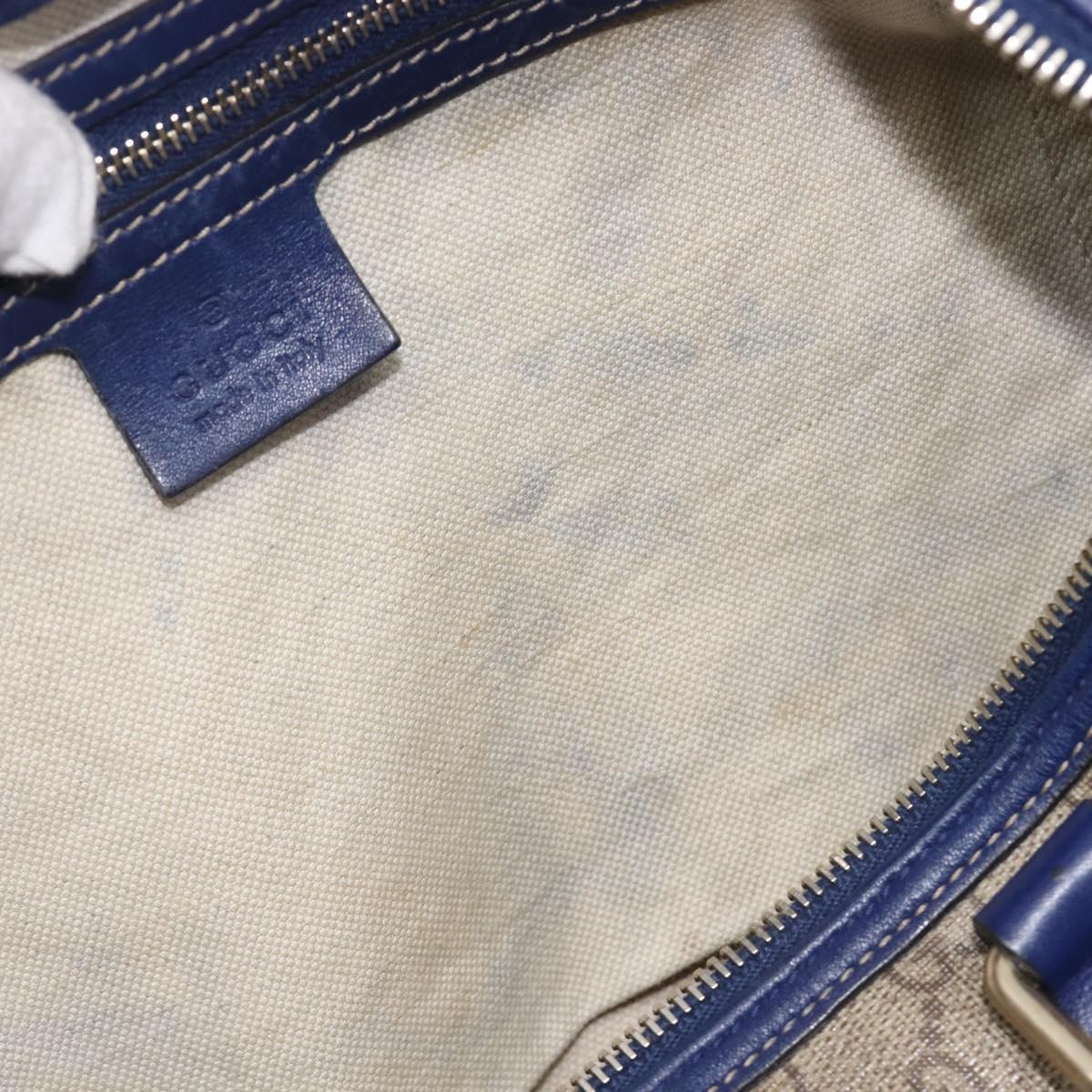 GUCCI GG Supreme Boston Bag PVC Beige Gold Tone 195451 Auth 211011A
