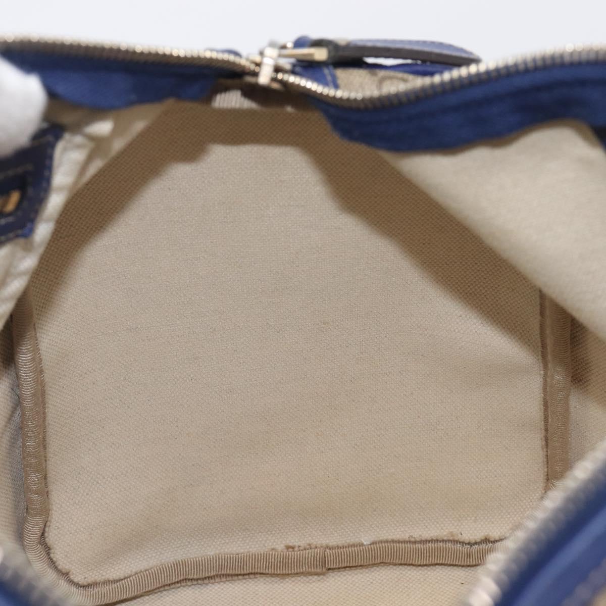 GUCCI GG Supreme Boston Bag PVC Beige Gold Tone 195451 Auth 211011A