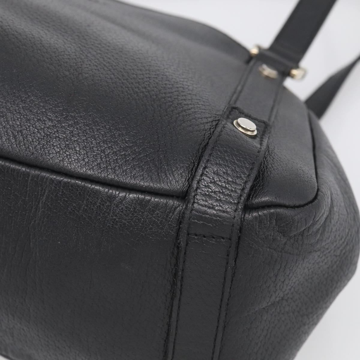 GUCCI Abbey Tote Bag Leather Black Gold 130736 Auth 211019V