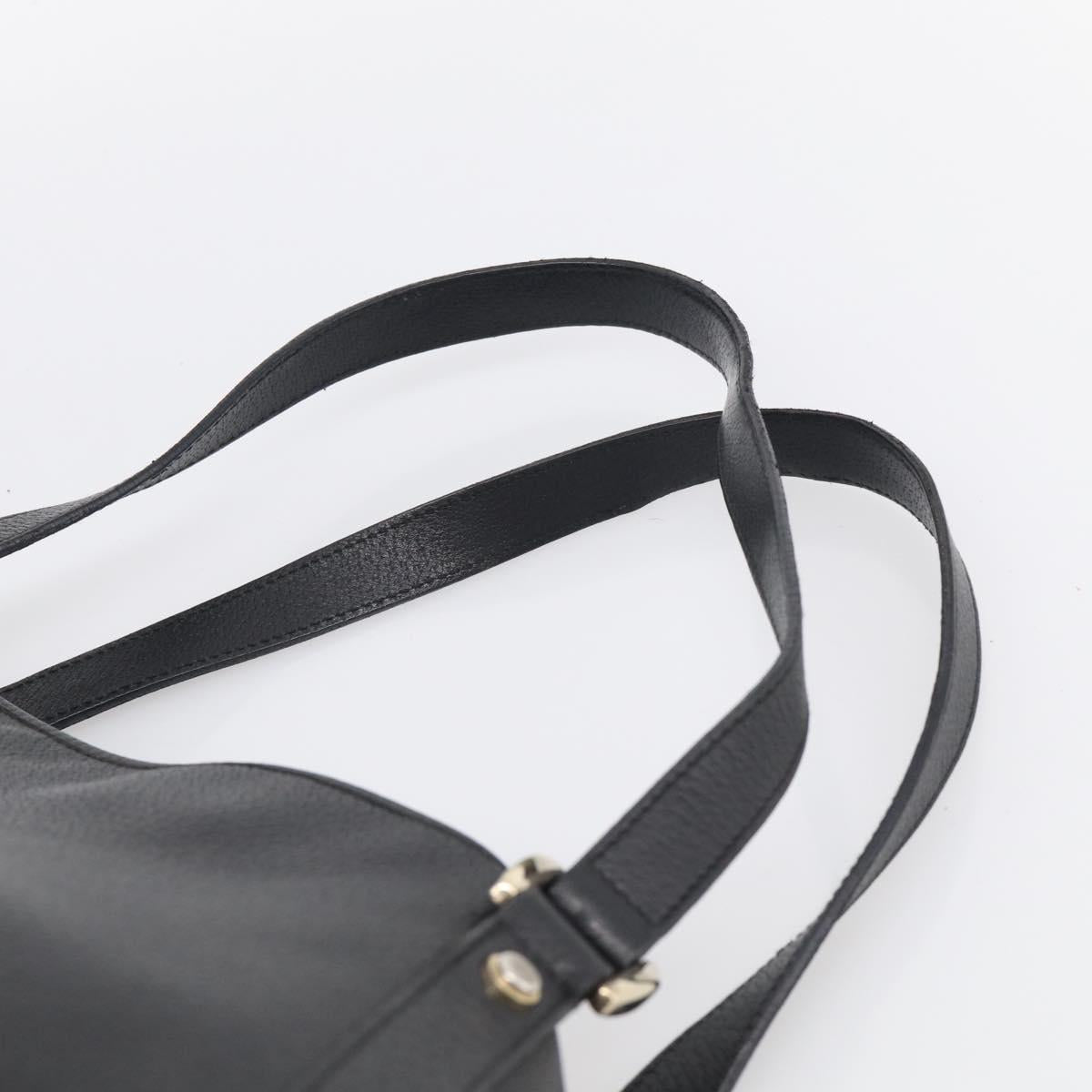 GUCCI Abbey Tote Bag Leather Black Gold 130736 Auth 211019V