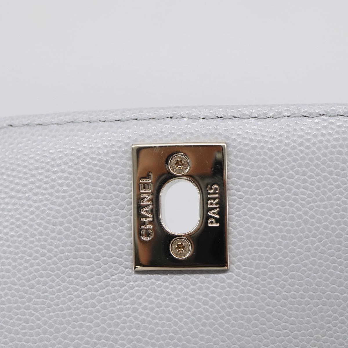CHANEL Matelasse Coco Handle 24 XS Chain Shoulder Bag Caviar Skin Auth 211026SAM