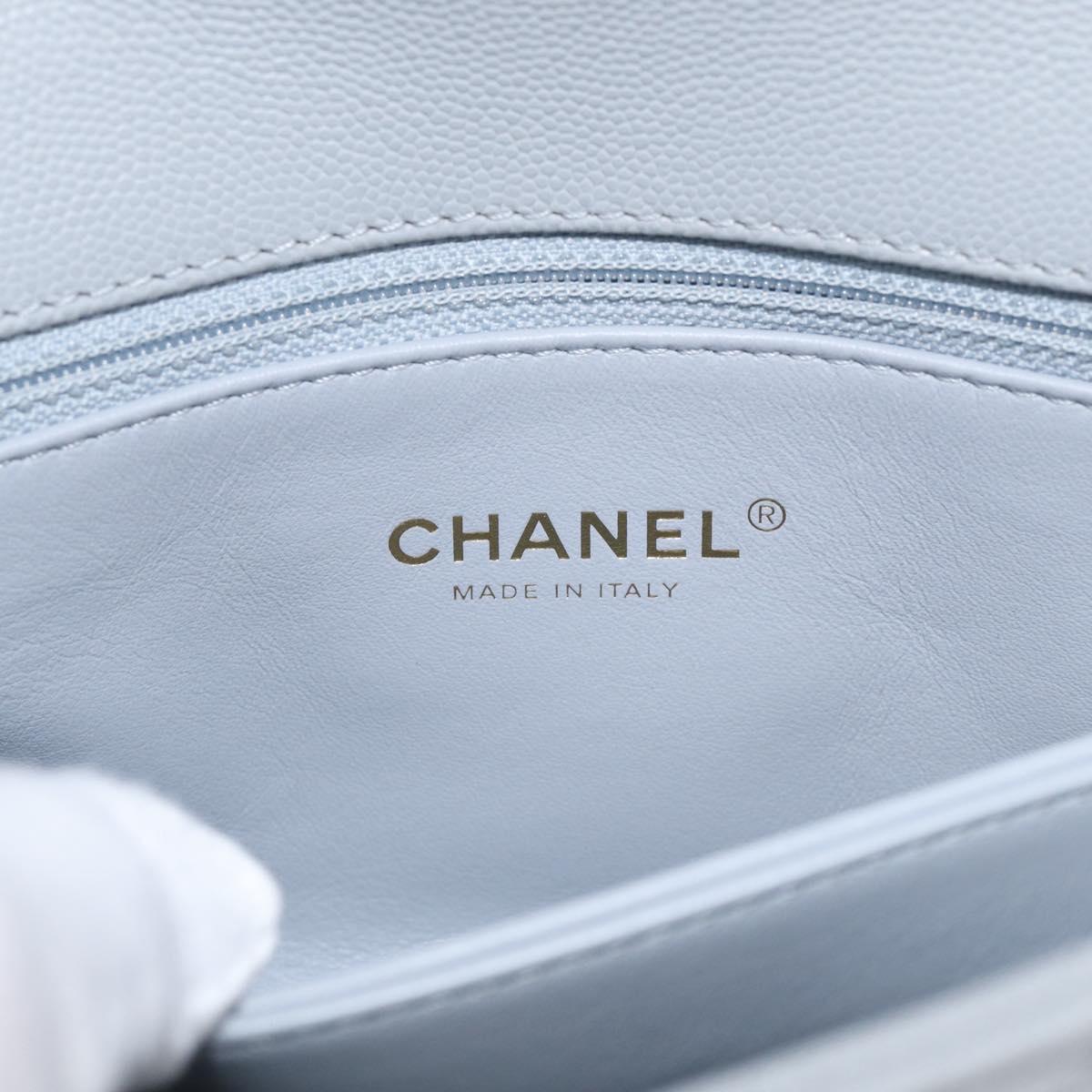 CHANEL Matelasse Coco Handle 24 XS Chain Shoulder Bag Caviar Skin Auth 211026SAM