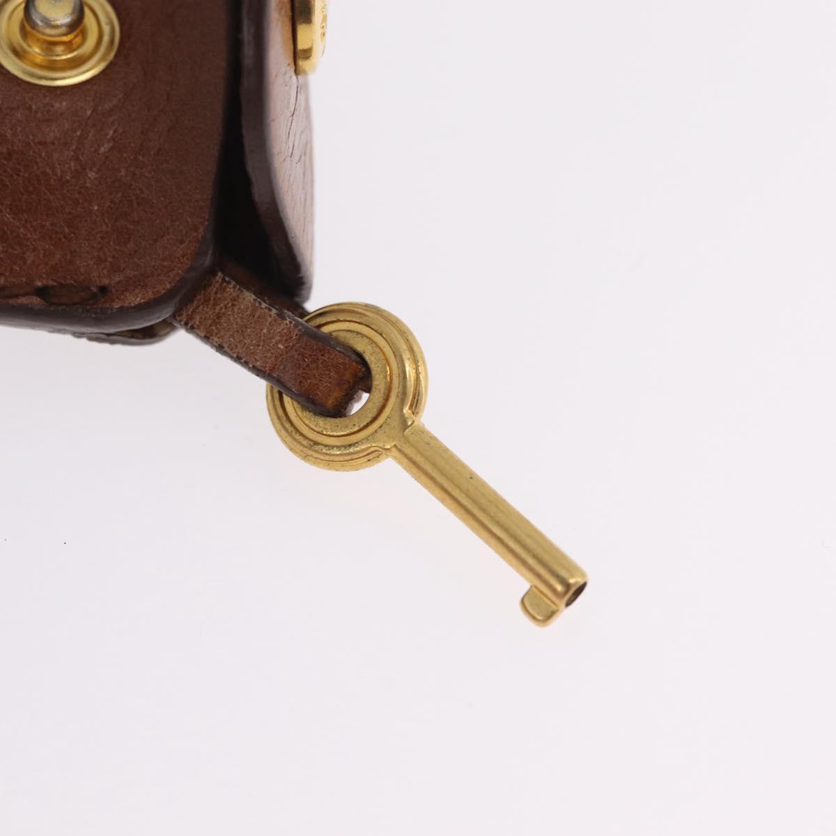 Miu Miu Vitellolux Matelasse Hand Bag Leather 2way Brown Gold Tone Auth 211028V