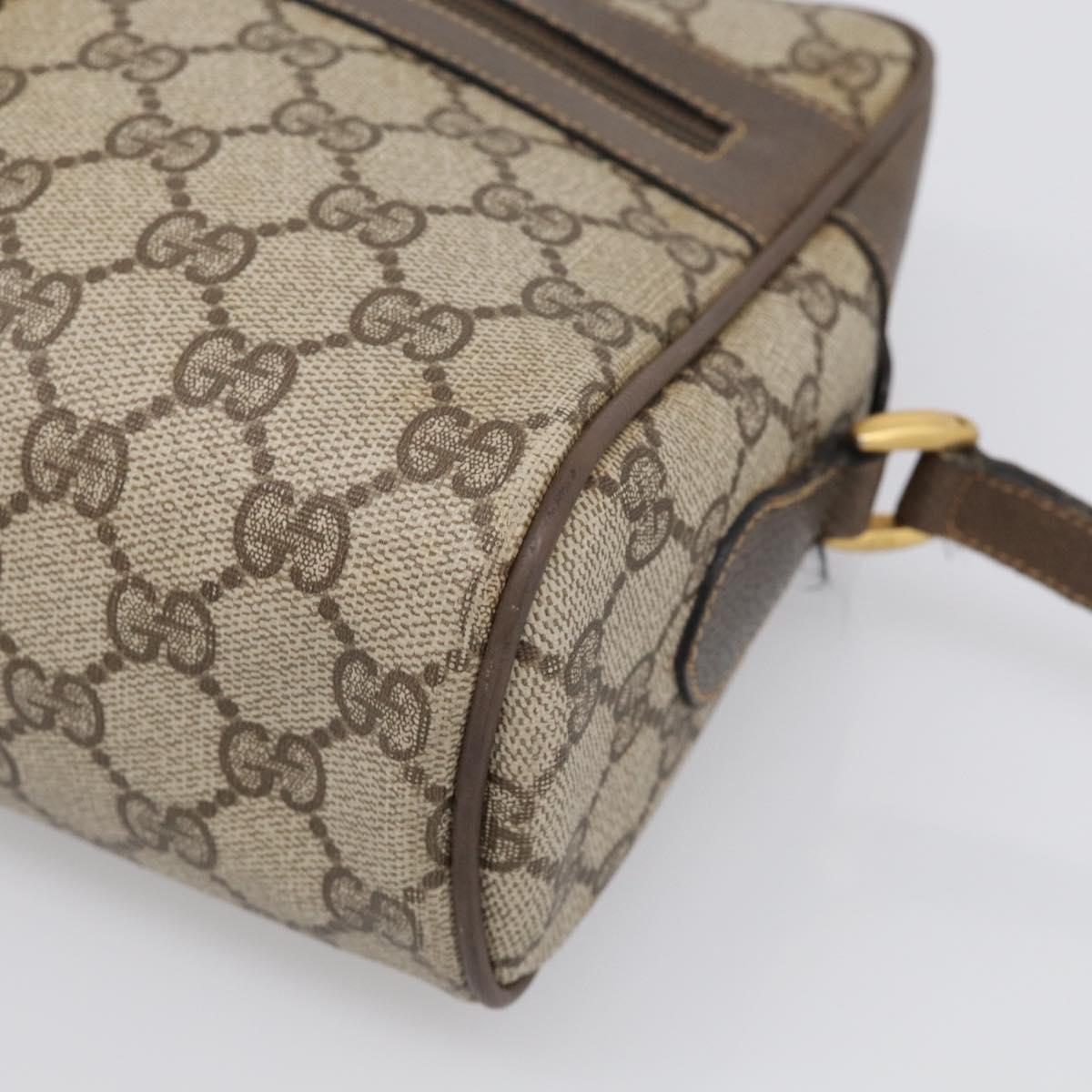 GUCCI GG Supreme Web Sherry Line Shoulder Bag PVC Beige 68 02 005 Auth 211033