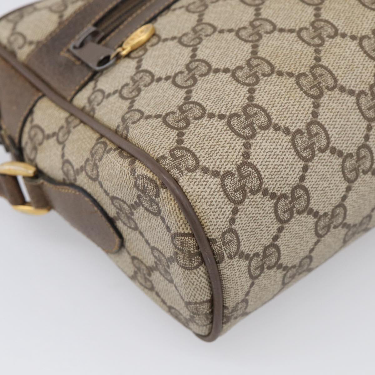 GUCCI GG Supreme Web Sherry Line Shoulder Bag PVC Beige 68 02 005 Auth 211033