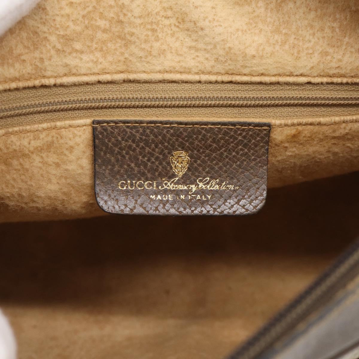 GUCCI GG Supreme Web Sherry Line Shoulder Bag PVC Beige 68 02 005 Auth 211033