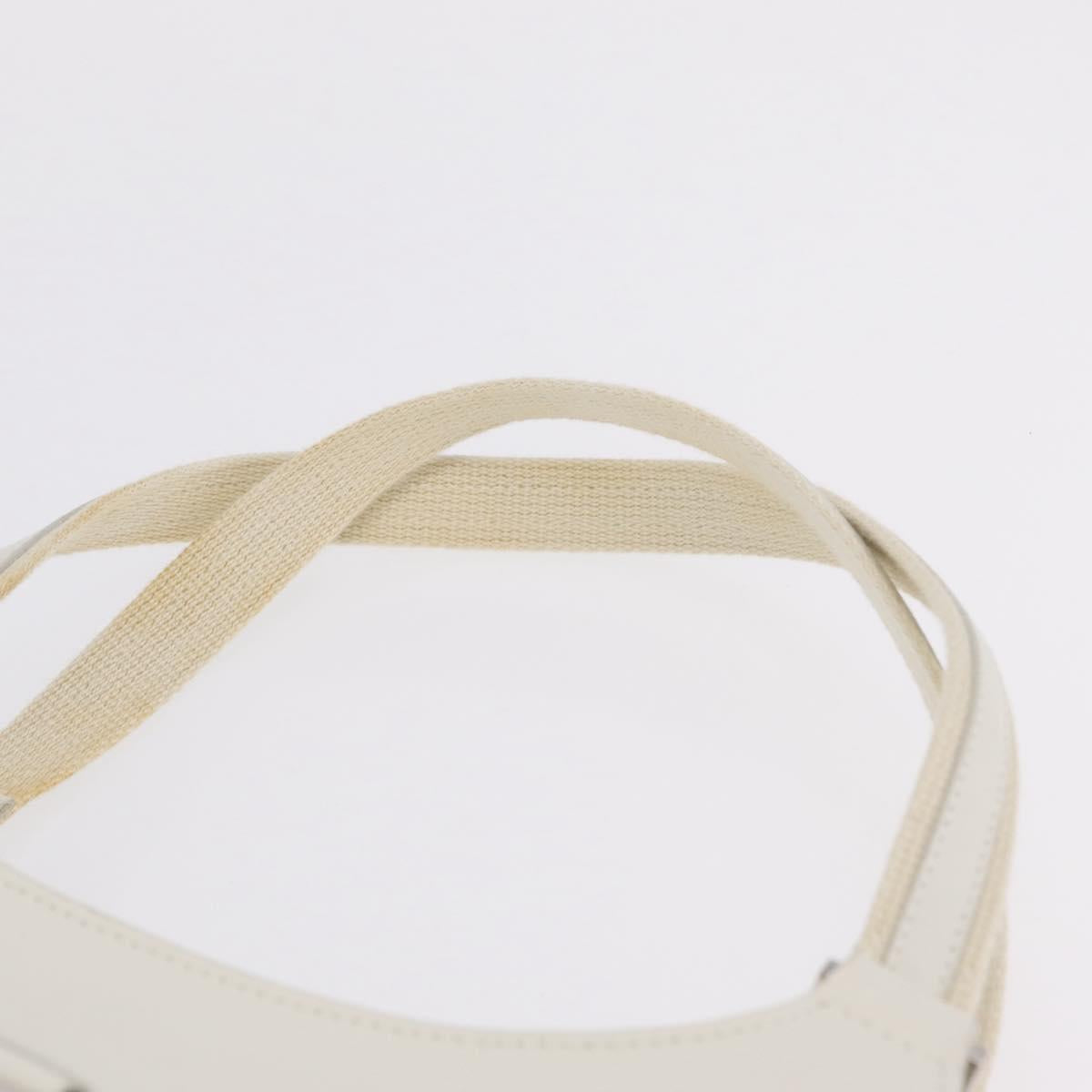 Christian Dior Trotter Canvas Tote Bag Beige Silver Auth 211034V