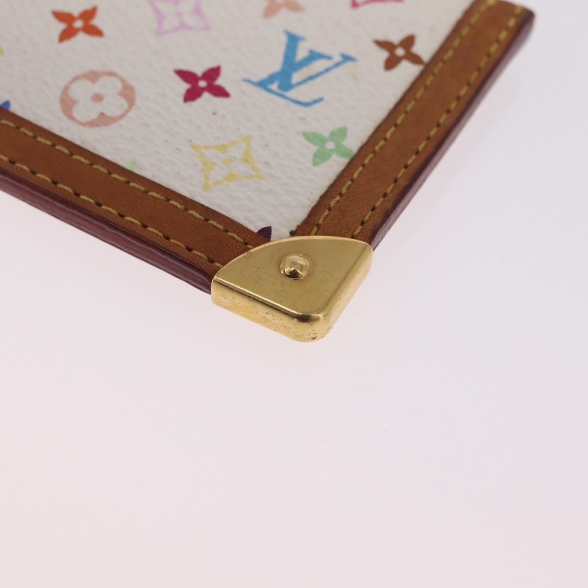 LOUIS VUITTON Monogram Multicolor Pochette Cles Purse White M92655 Auth 211046