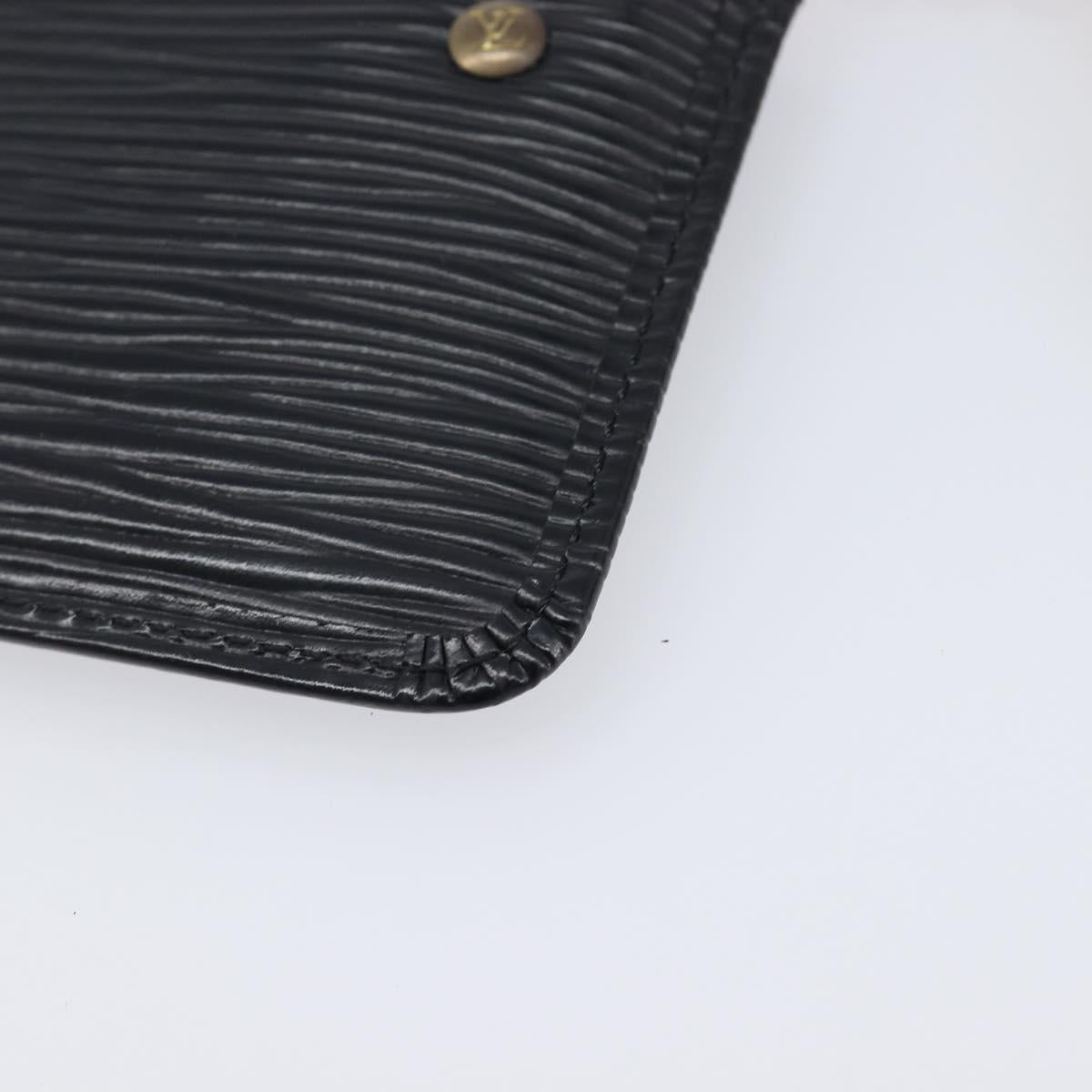 LOUIS VUITTON Epi Pochette Cles Coin Purse Black M63802 LV Auth 211047A