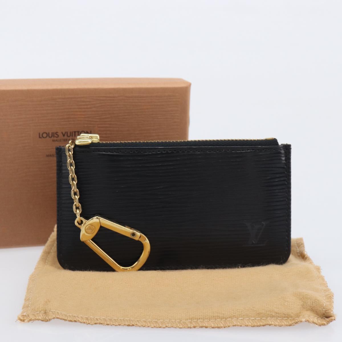 LOUIS VUITTON Epi Pochette Cles Coin Purse Black M63802 LV Auth 211047A