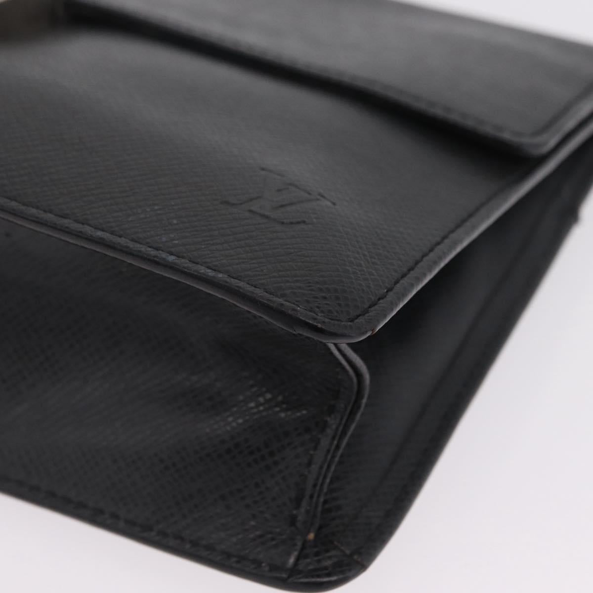 LOUIS VUITTON Taiga Selenga Clutch Bag Ardoise M30782 LV Auth 211057A
