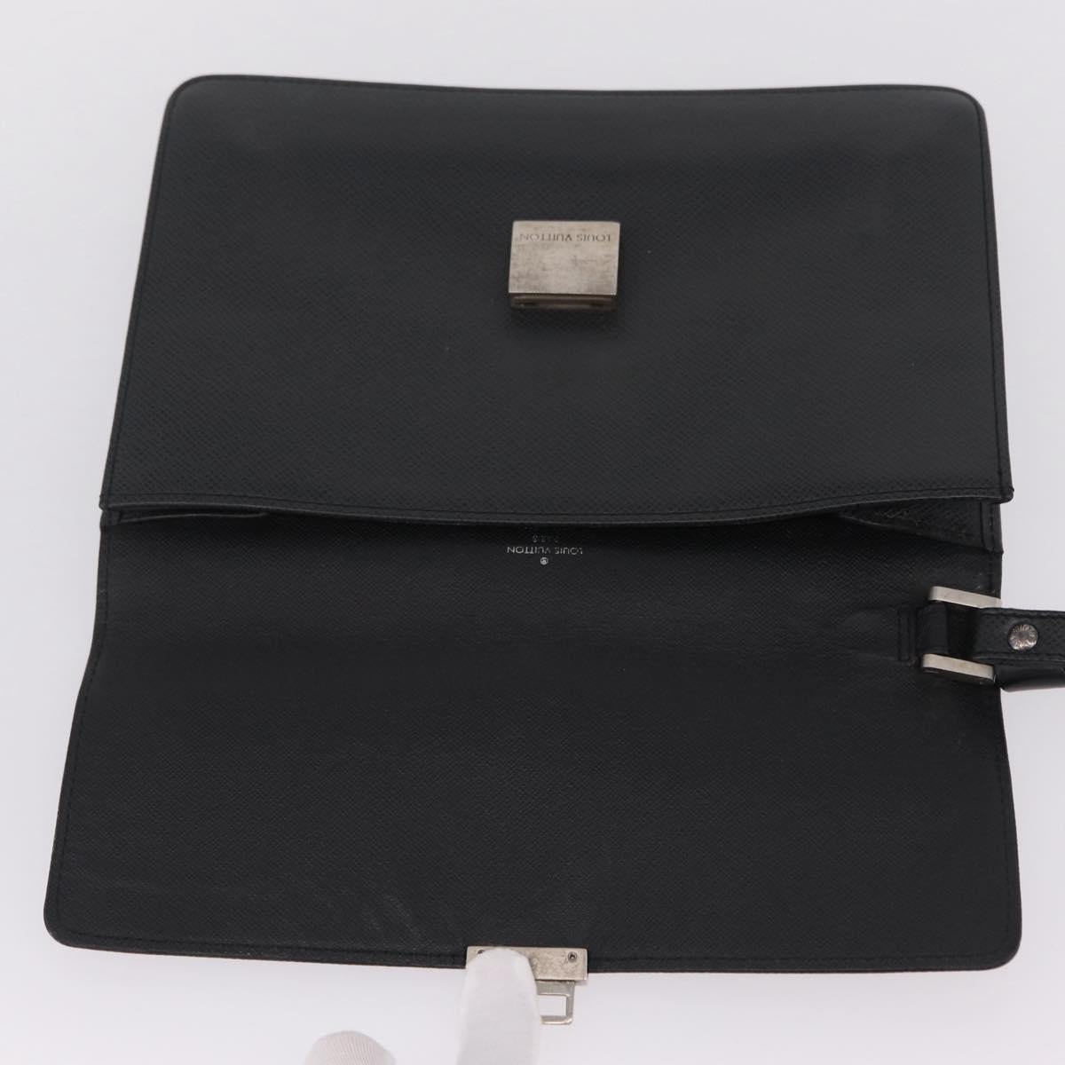LOUIS VUITTON Taiga Selenga Clutch Bag Ardoise M30782 LV Auth 211057A