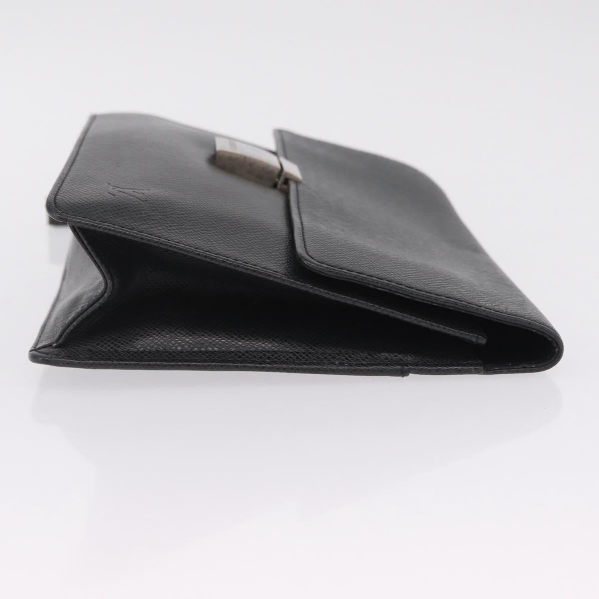 LOUIS VUITTON Taiga Selenga Clutch Bag Ardoise M30782 LV Auth 211057A