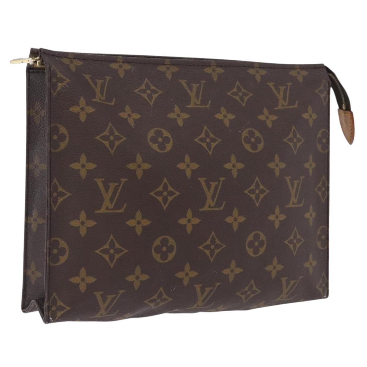 LOUIS VUITTON Monogram Poche Toilette 26 Pouch M47542 LV Auth 211059