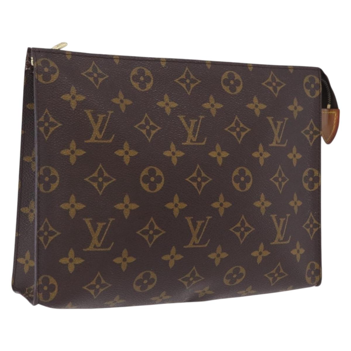 LOUIS VUITTON Monogram Poche Toilette 26 Pouch M47542 LV Auth 211060