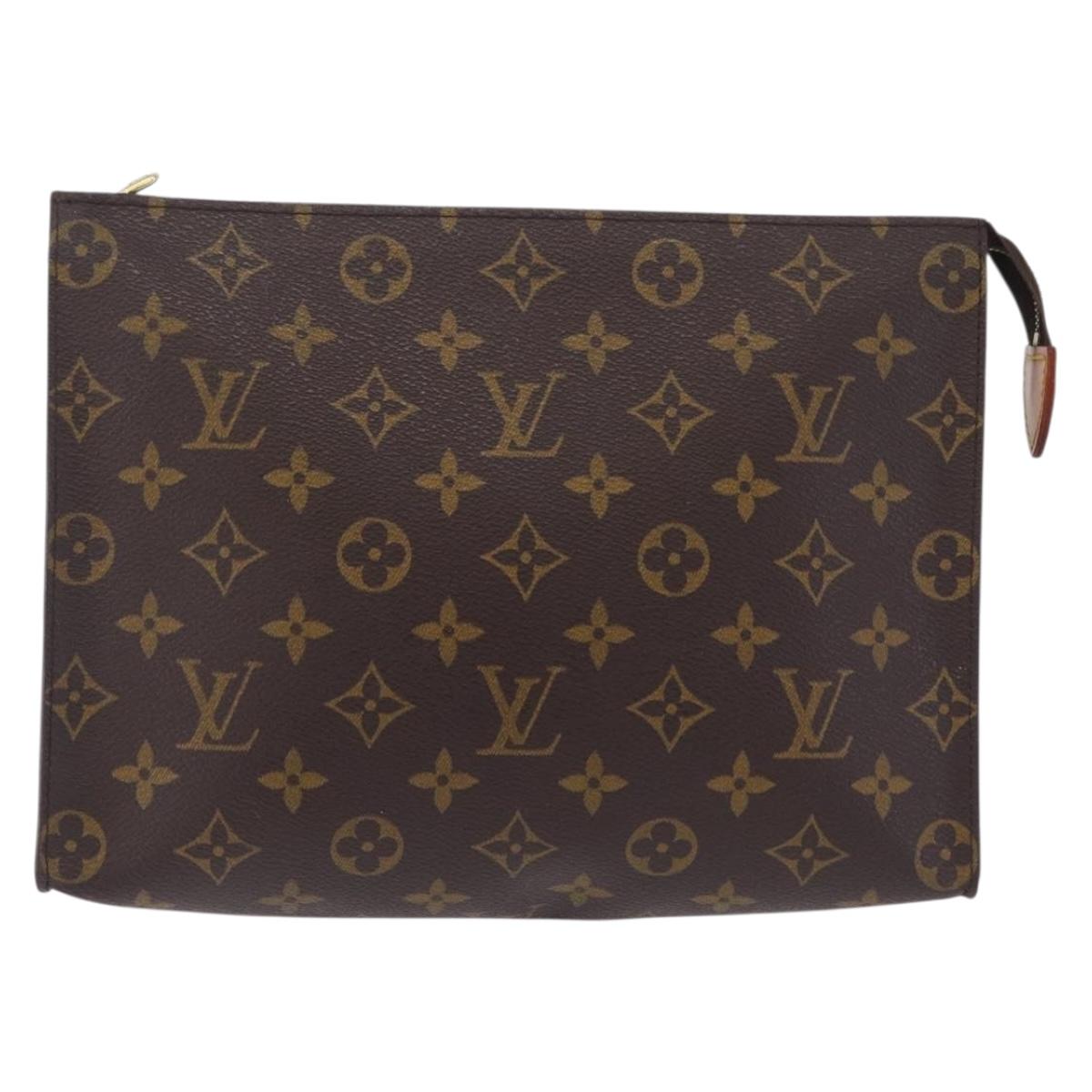 LOUIS VUITTON Monogram Poche Toilette 26 Pouch M47542 LV Auth 211060