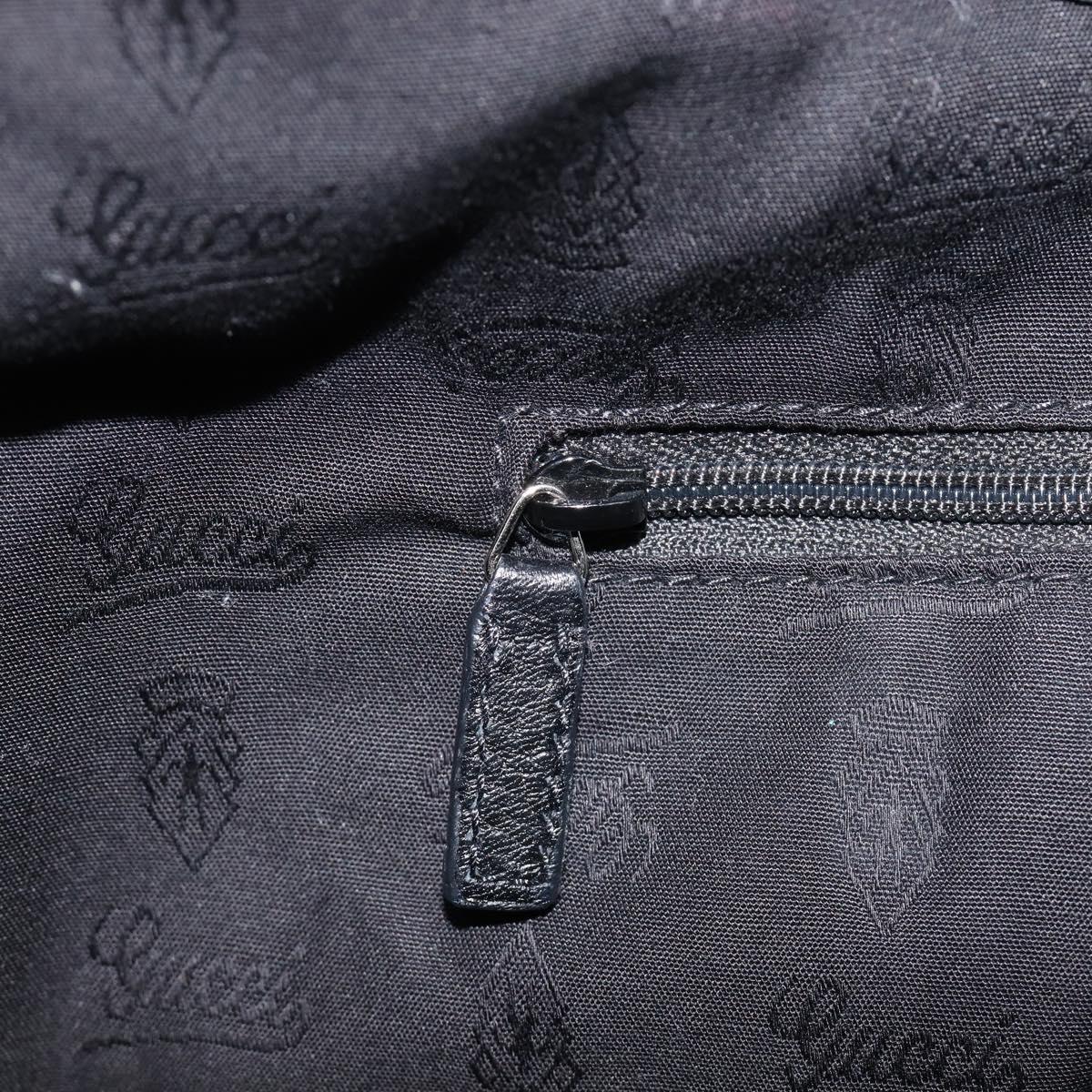 GUCCI GG Canvas Guccissima Shoulder Bag Leather Black Gold 233604 Auth 211062V