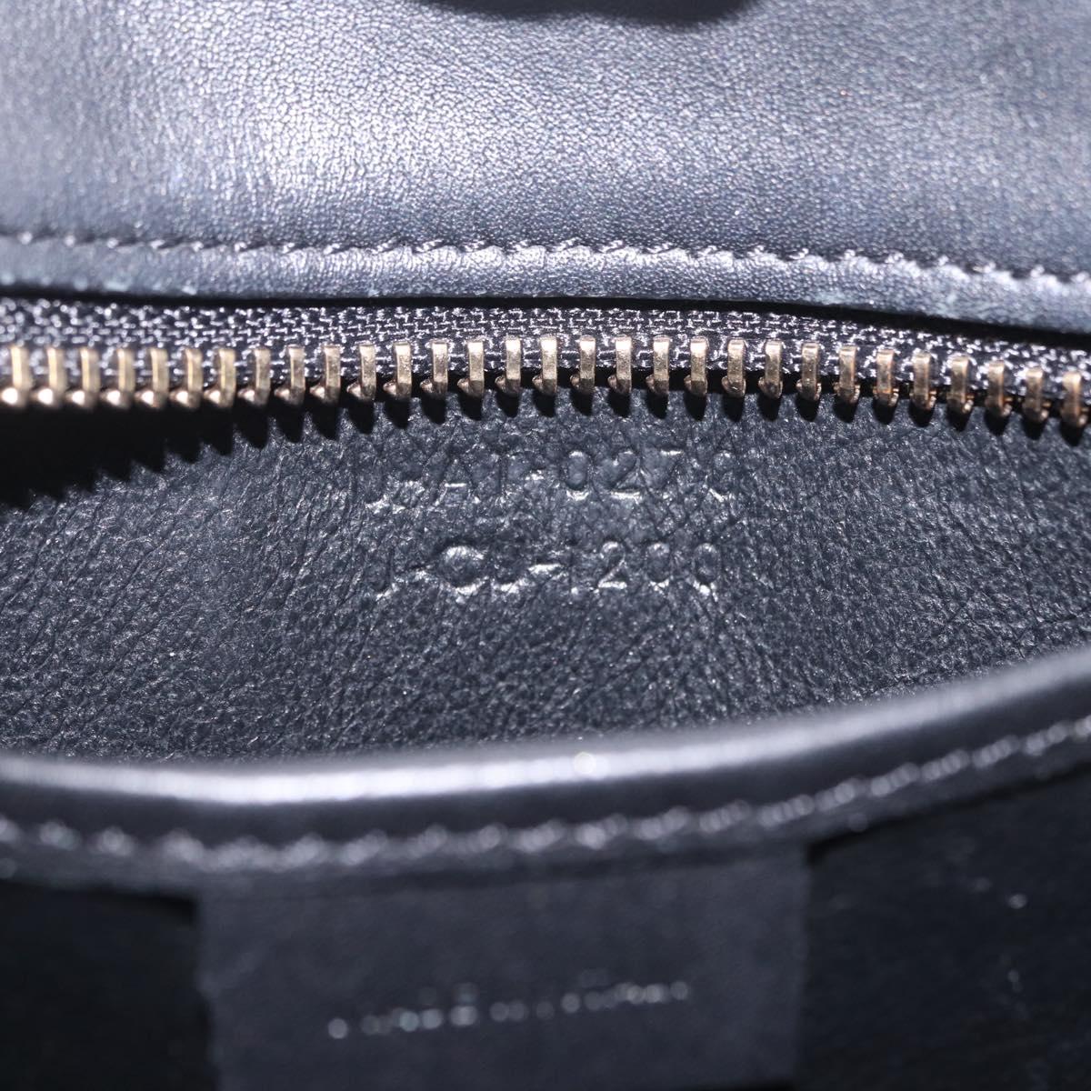 CELINE Luggage Nano Shopper Hand Bag Leather 2way Black Gold Tone Auth 211063M