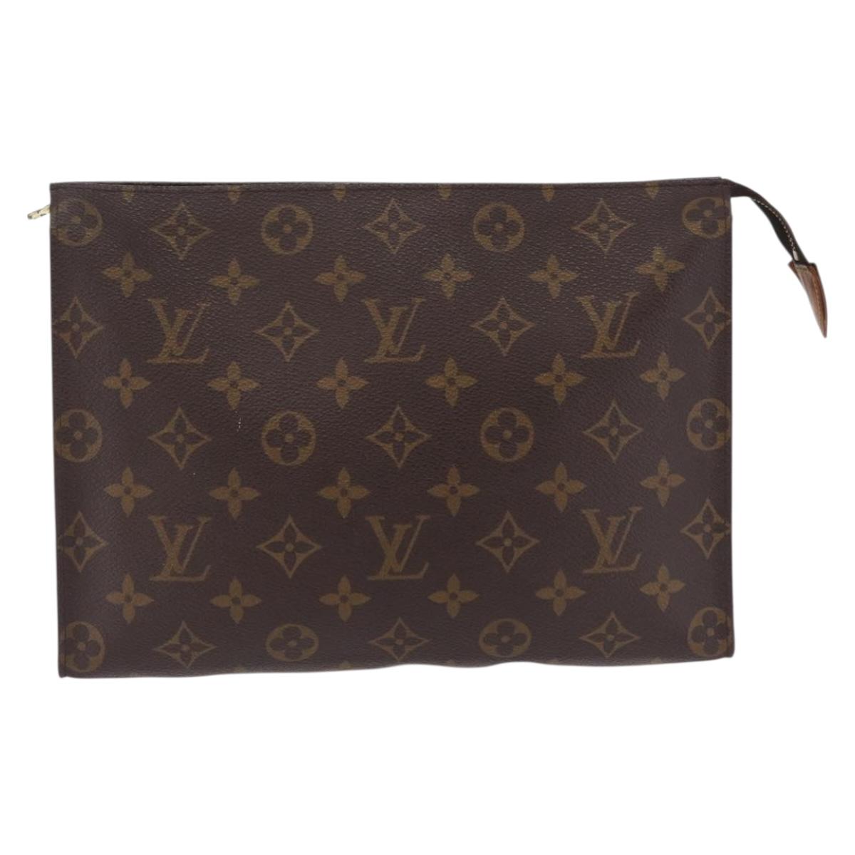 LOUIS VUITTON Monogram Poche Toilette 26 Pouch M47542 LV Auth 211064