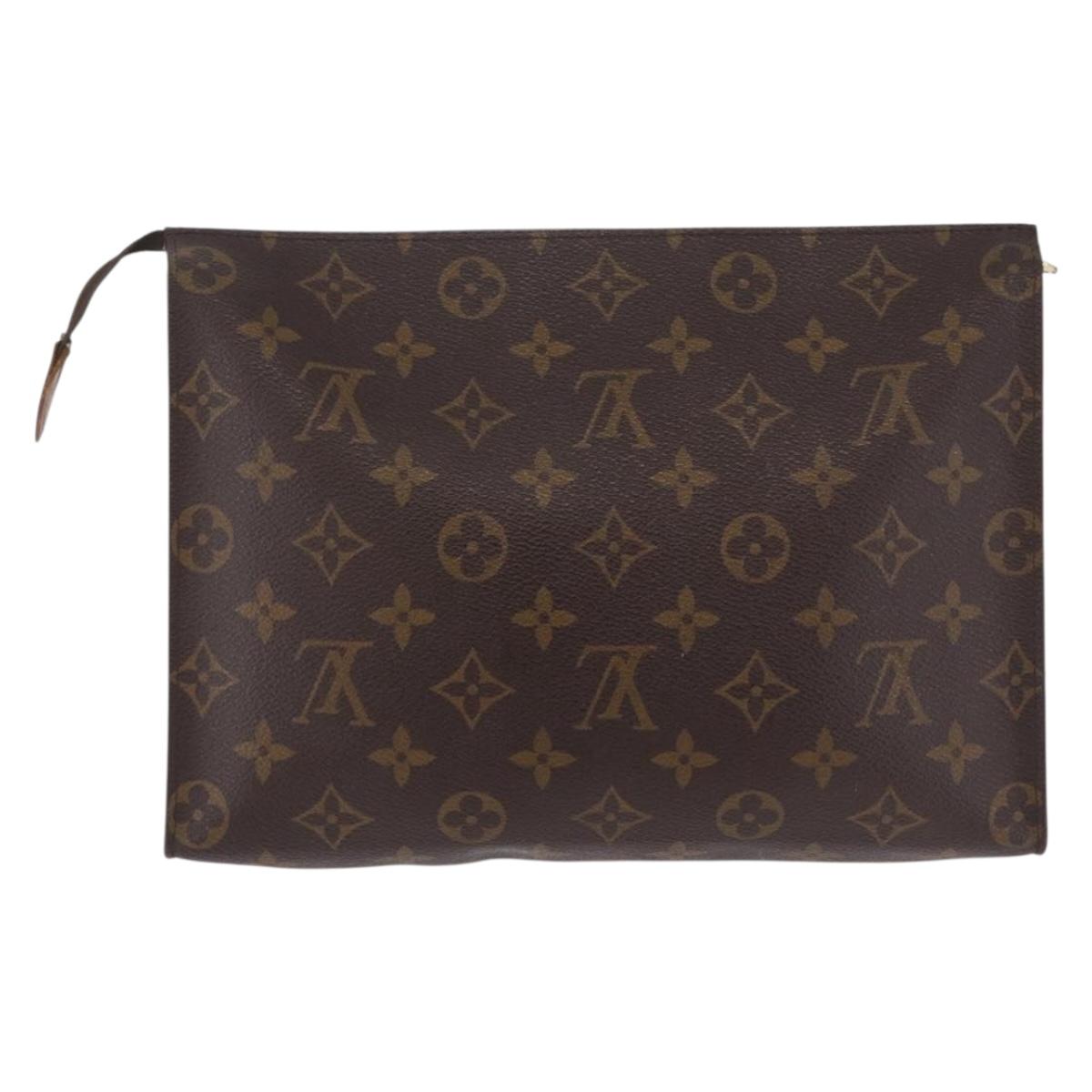 LOUIS VUITTON Monogram Poche Toilette 26 Pouch M47542 LV Auth 211064