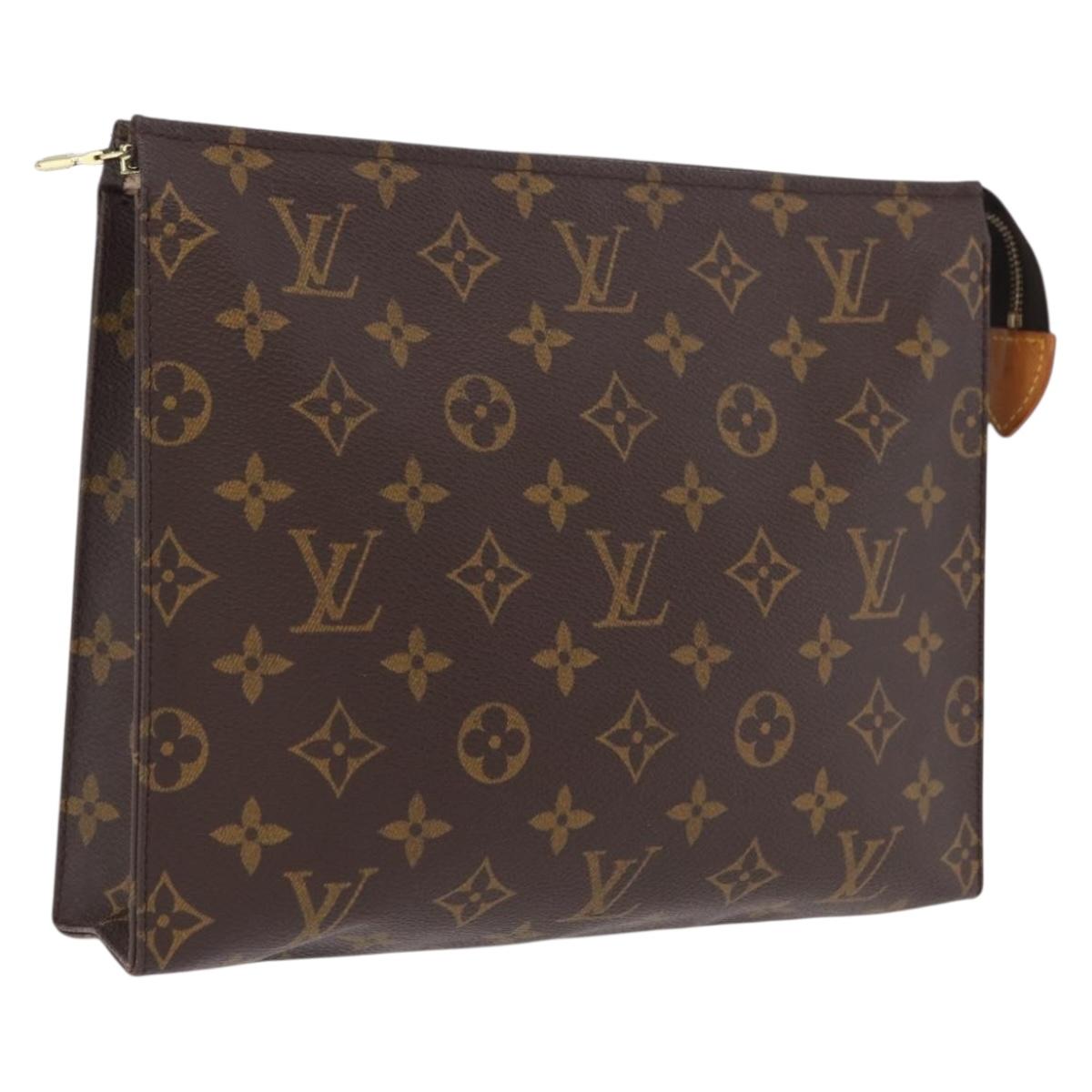 LOUIS VUITTON Monogram Poche Toilette 26 Pouch M47542 LV Auth 211065