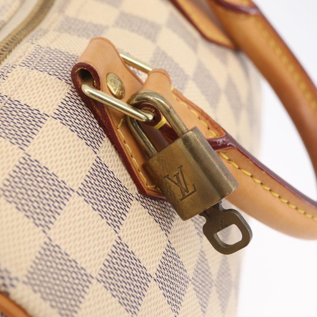 LOUIS VUITTON Damier Azur Speedy 25 Hand Bag N41534 LV Auth 211070V