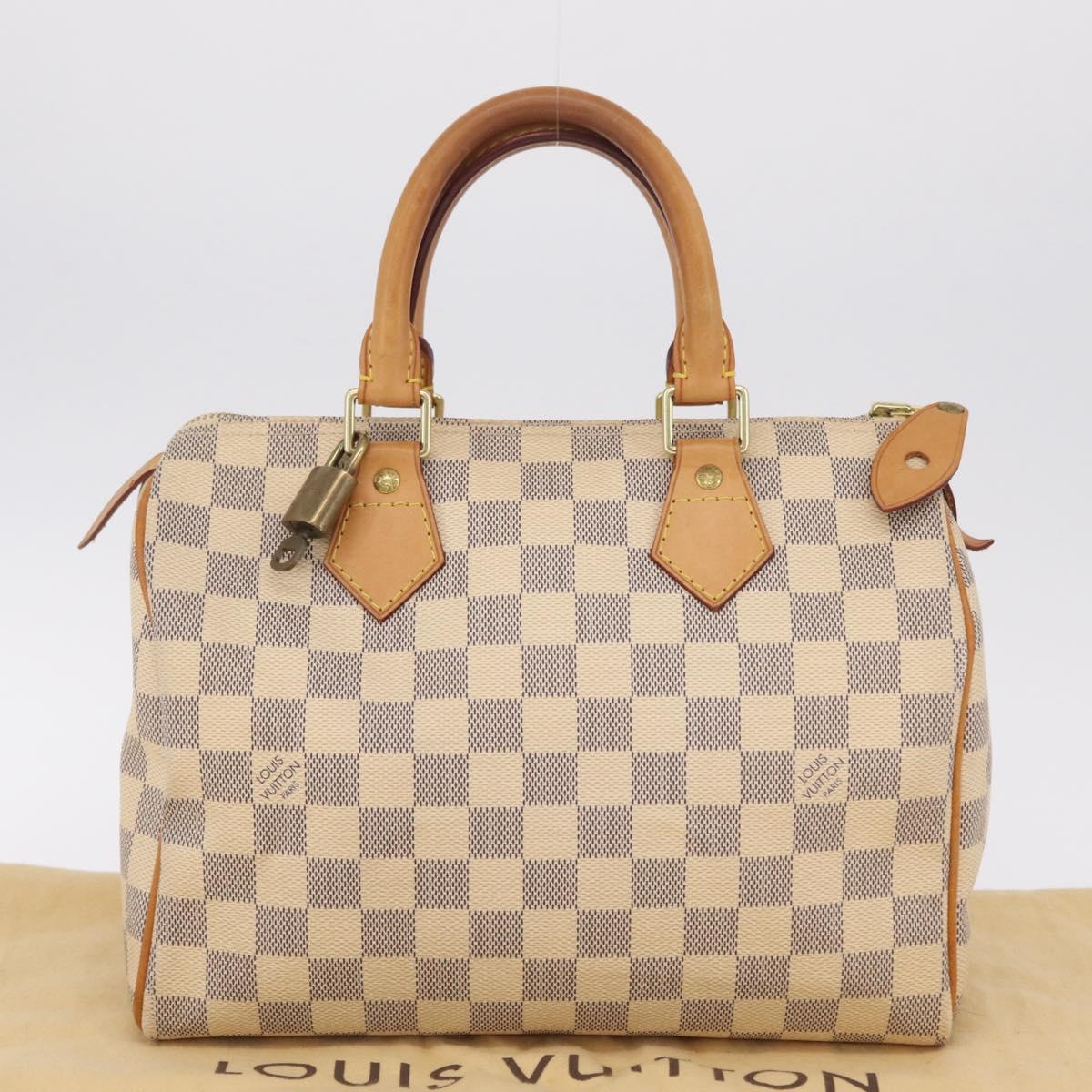 LOUIS VUITTON Damier Azur Speedy 25 Hand Bag N41534 LV Auth 211070V