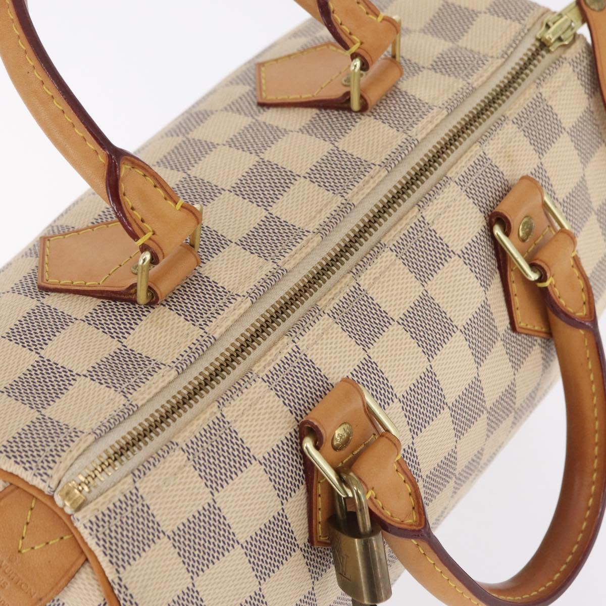 LOUIS VUITTON Damier Azur Speedy 25 Hand Bag N41534 LV Auth 211070V