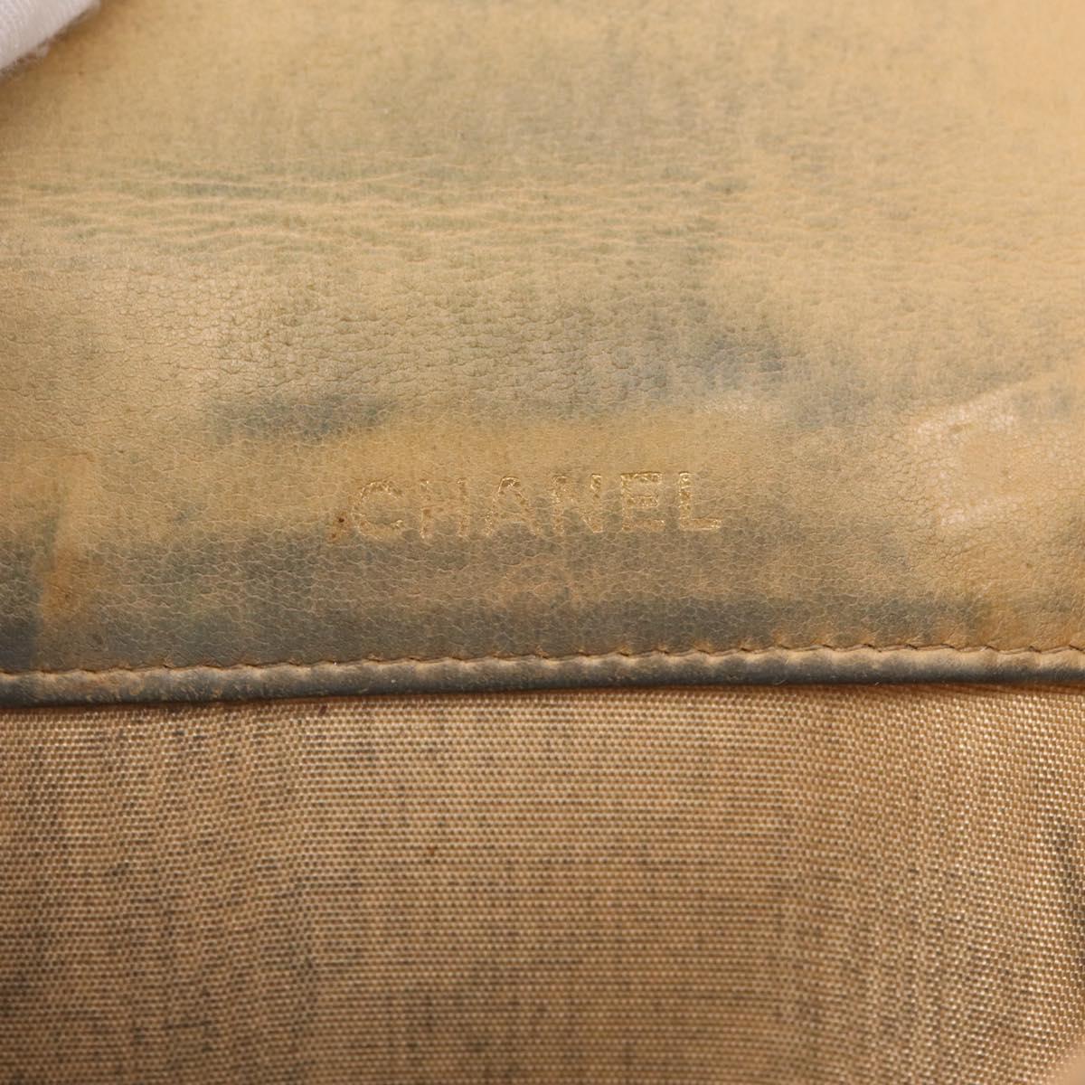 CHANEL Wallet Caviar Skin Beige CC Auth 211073