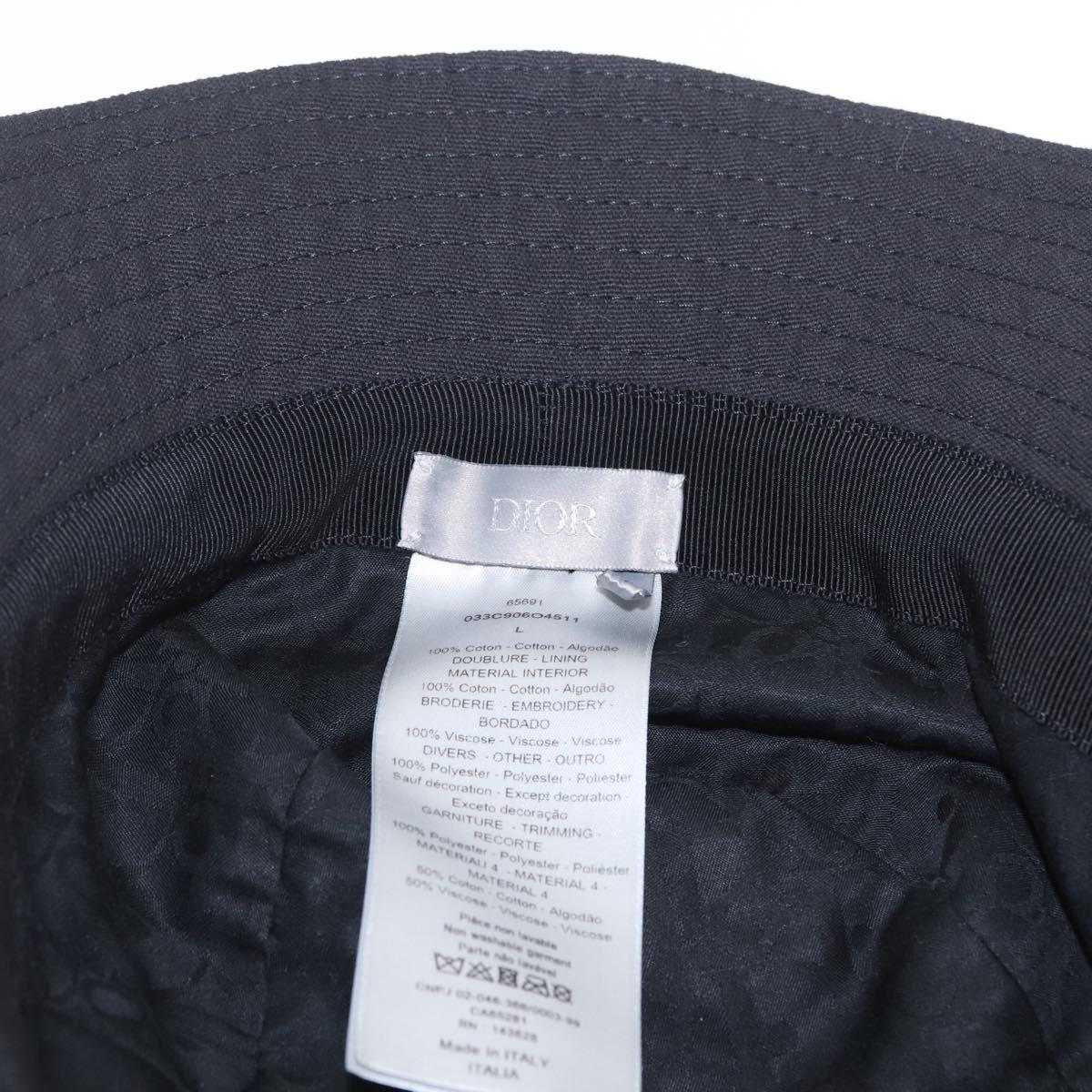 Christian Dior Bucket Hat Canvas Black White Auth 211092V