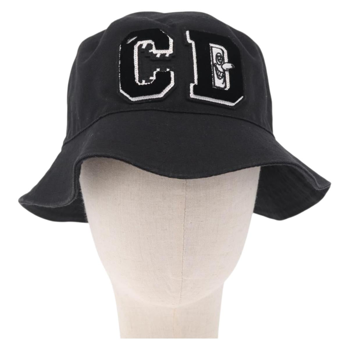 Christian Dior Bucket Hat Canvas Black White Auth 211092V