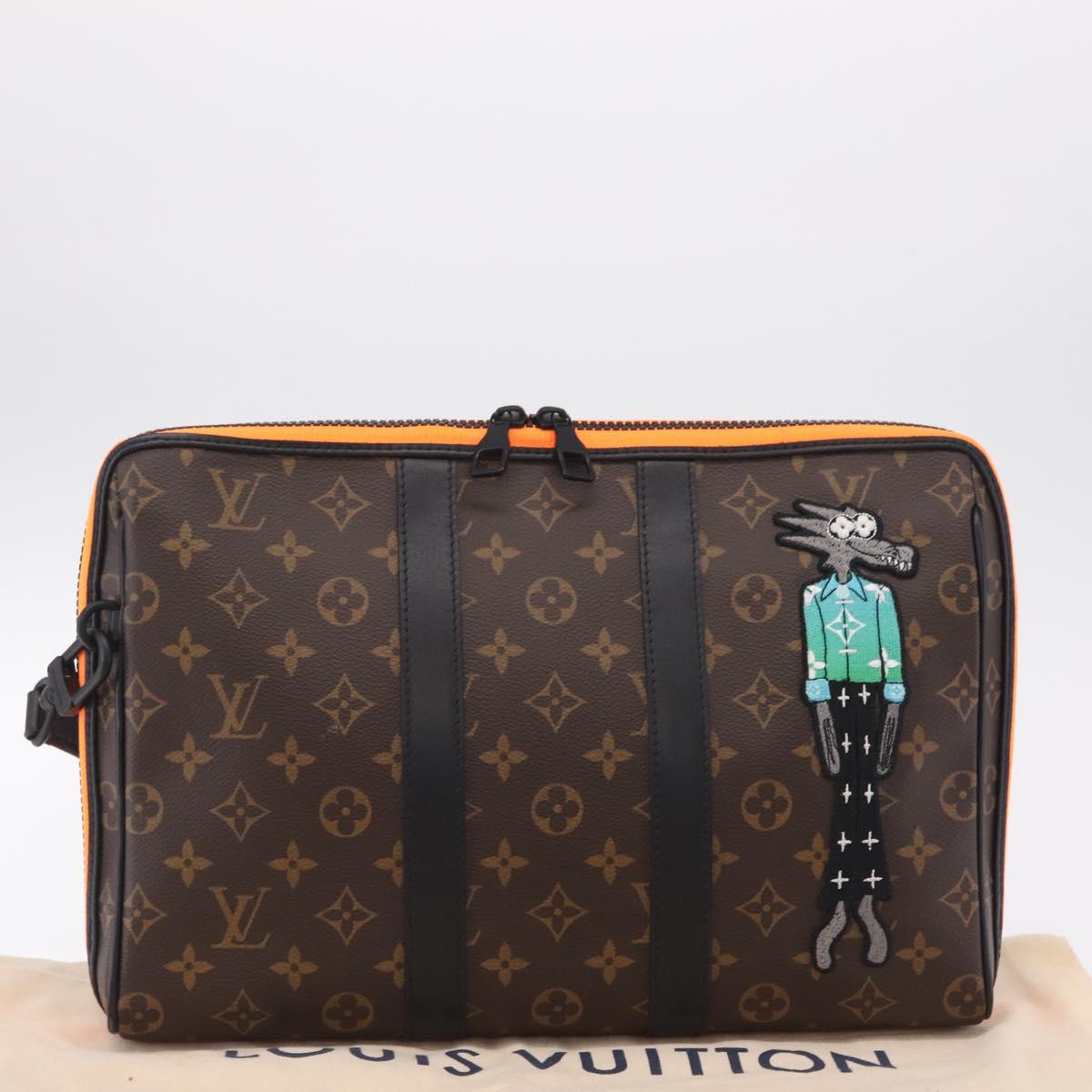 LOUIS VUITTON Monogram LV Friends Keepall Pouch Hand Bag M80130 LV Auth 211125M