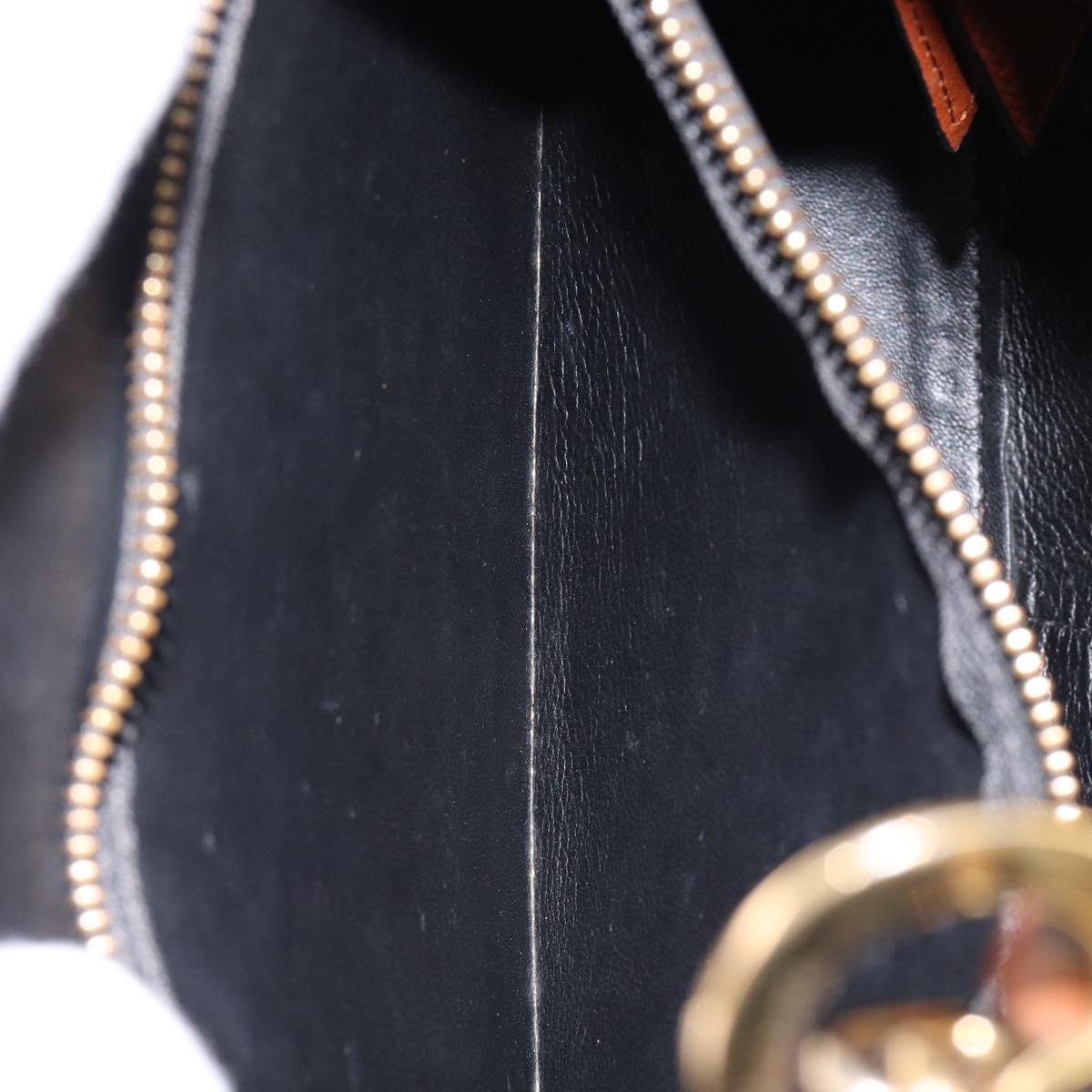 LOEWE Joyce Small Chain Shoulder Bag Leather Brown Gold Auth 211154V