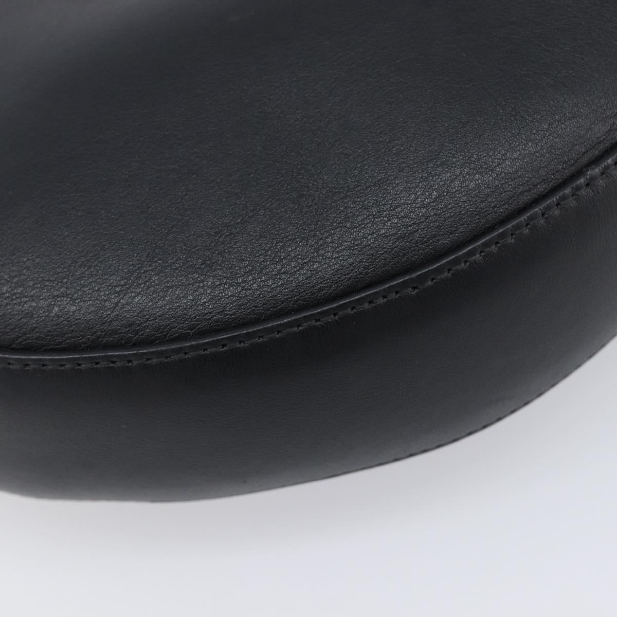 LOEWE Joyce Small Chain Shoulder Bag Leather Black Silver Auth 211155M