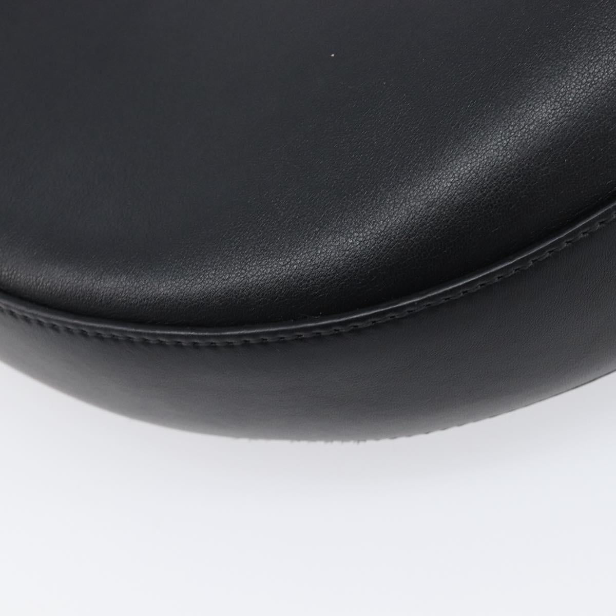 LOEWE Joyce Small Chain Shoulder Bag Leather Black Silver Auth 211155M