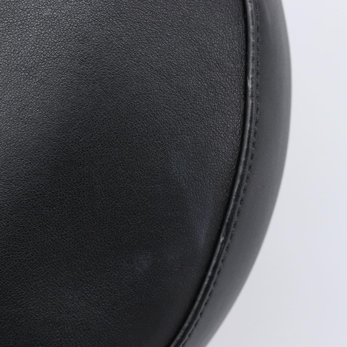 LOEWE Joyce Small Chain Shoulder Bag Leather Black Silver Auth 211155M