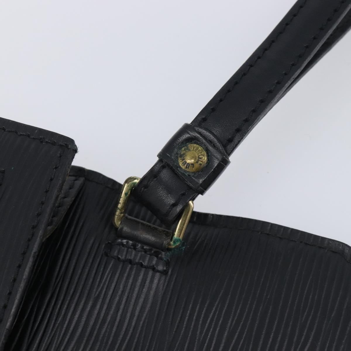 LOUIS VUITTON Epi Sellier Dragonne Clutch Bag Black M52612 LV Auth 211183A