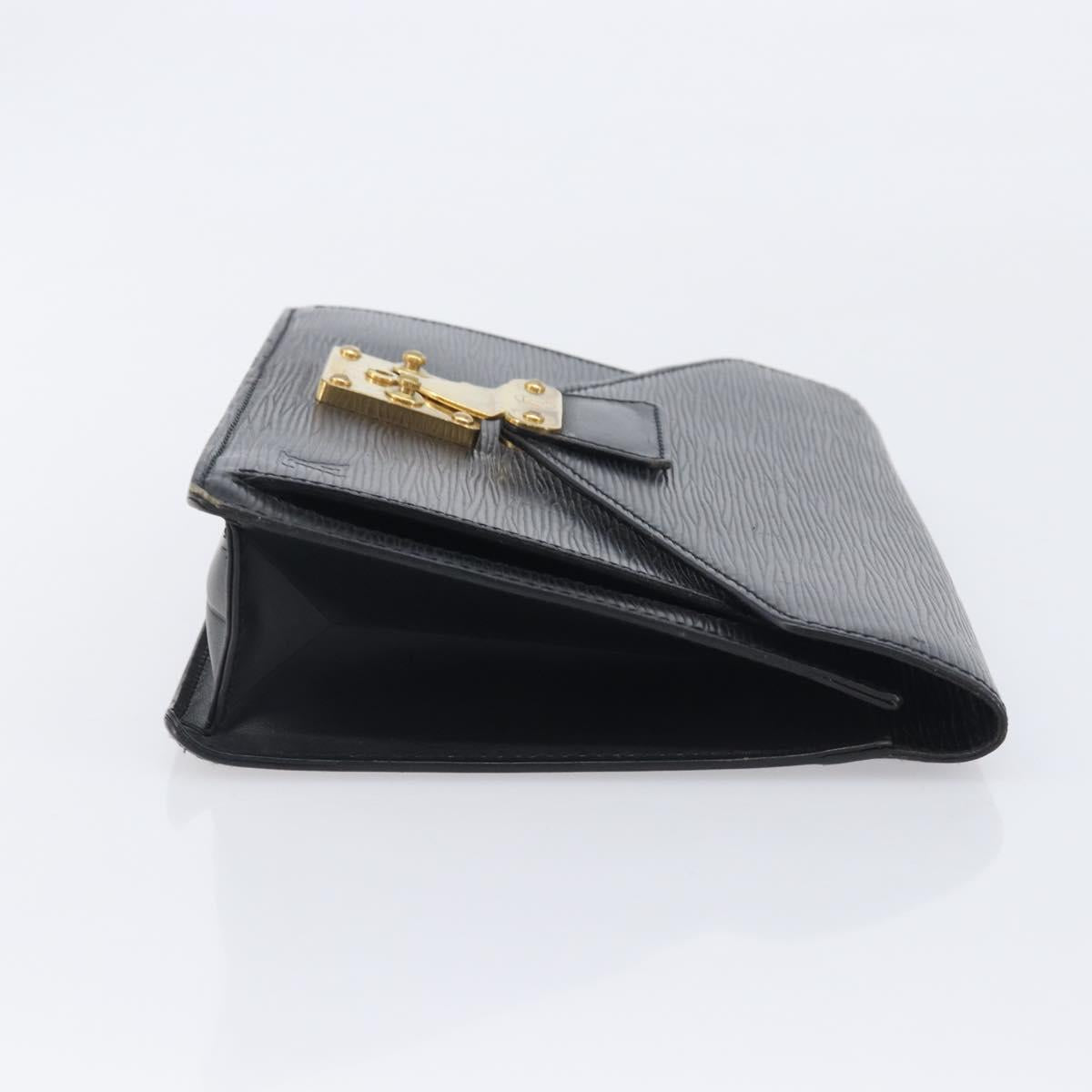 LOUIS VUITTON Epi Sellier Dragonne Clutch Bag Black M52612 LV Auth 211183A