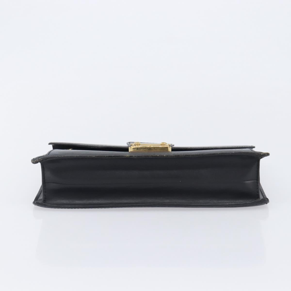 LOUIS VUITTON Epi Sellier Dragonne Clutch Bag Black M52612 LV Auth 211183A
