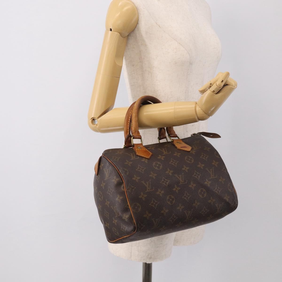 LOUIS VUITTON Monogram Speedy 25 Hand Bag M41528 LV Auth 211184