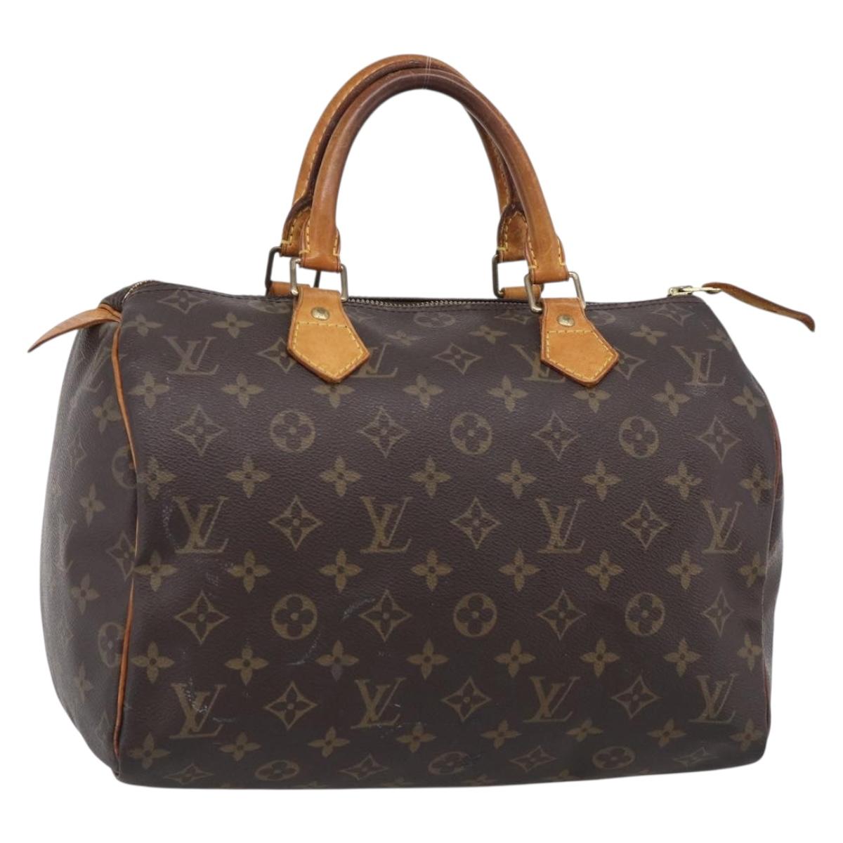 LOUIS VUITTON Monogram Speedy 30 Hand Bag M41526 LV Auth 211188