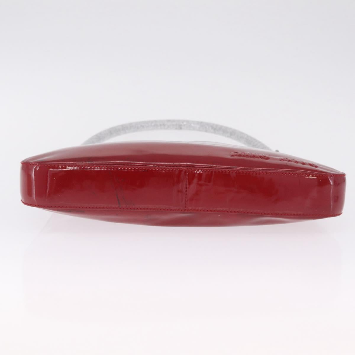 Miu Miu Shoulder Bag Patent leather Red Silver Auth 211206