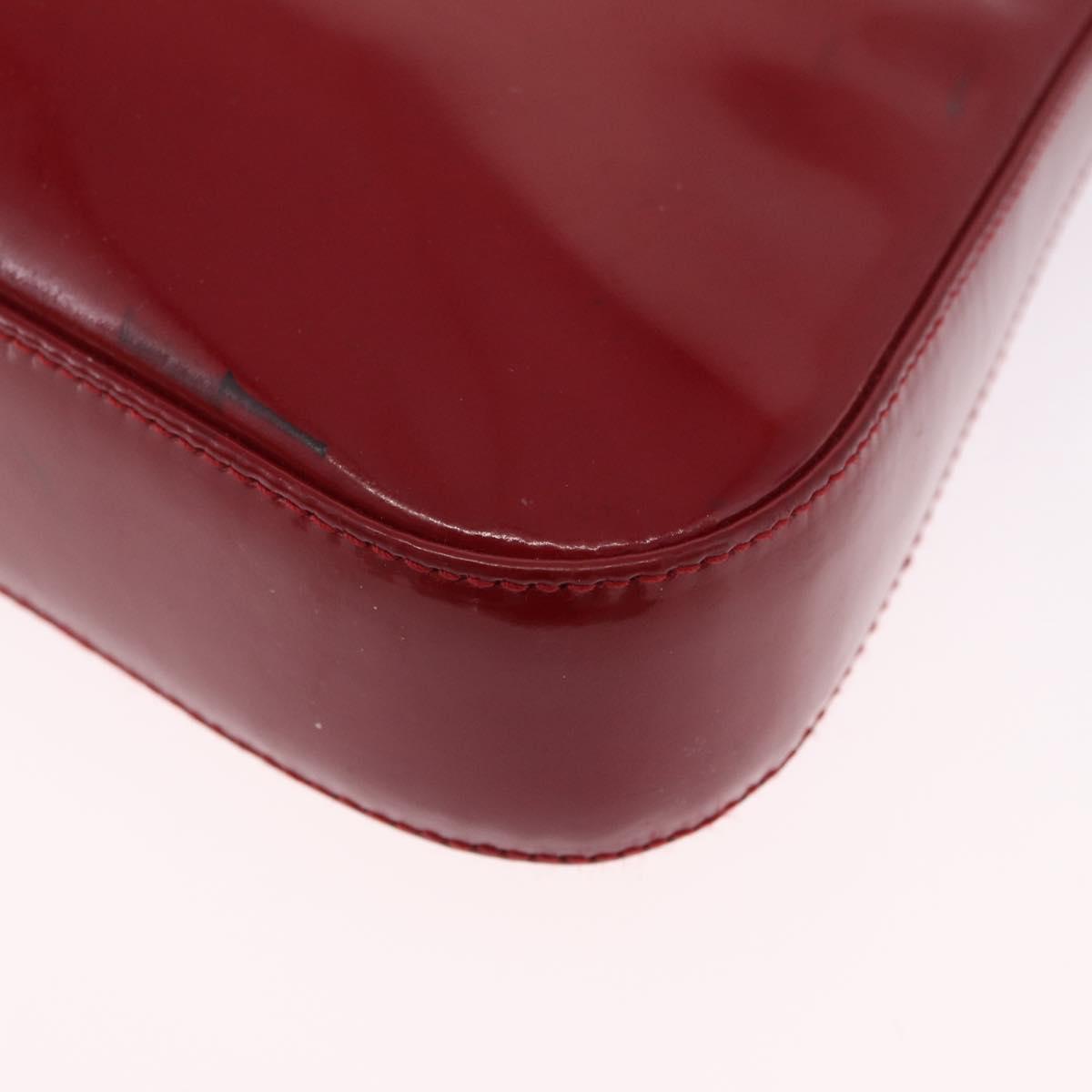 Miu Miu Shoulder Bag Patent leather Red Silver Auth 211206